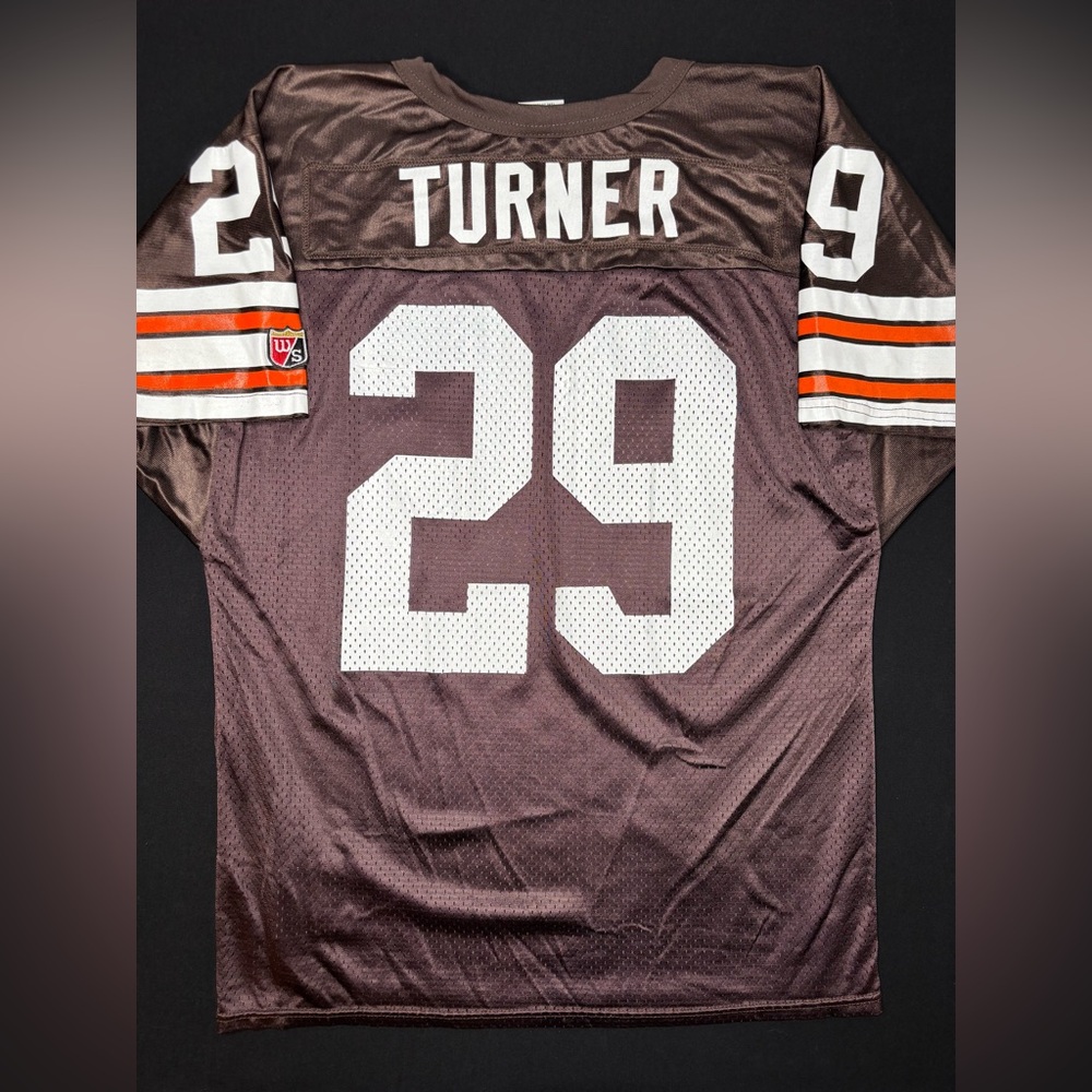 Vintage 90s Eric Turner Cleveland Browns Wilson Jersey #29 Men’s L Made In USA